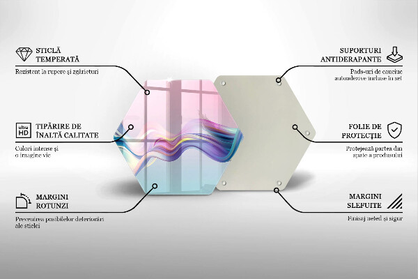 Tábua para cozinha abstração pastel