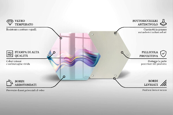 Tábua para cozinha abstração pastel