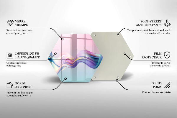 Tábua para cozinha abstração pastel
