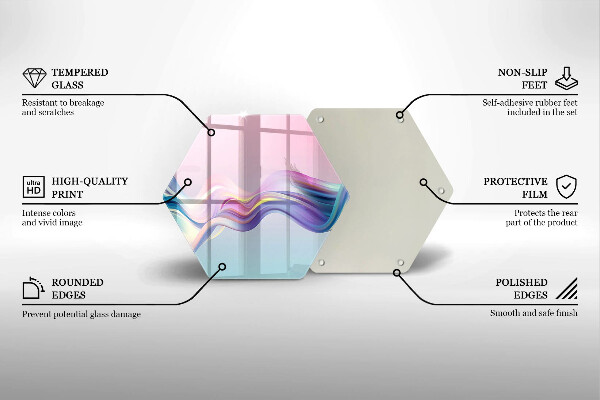 Tábua para cozinha abstração pastel