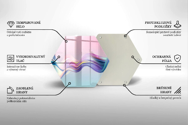 Tábua para cozinha abstração pastel