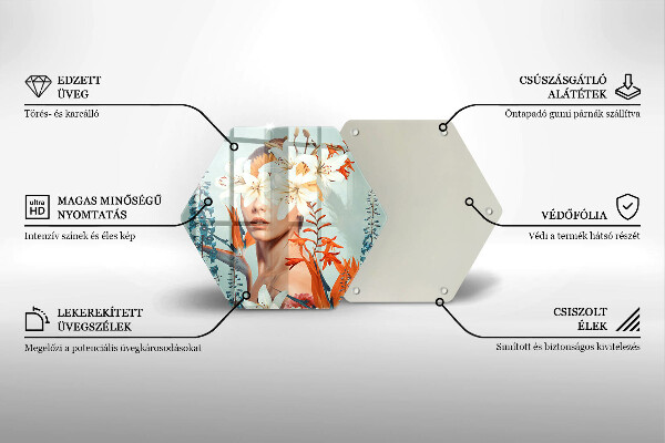 Tábua de corte Mulher em Flores