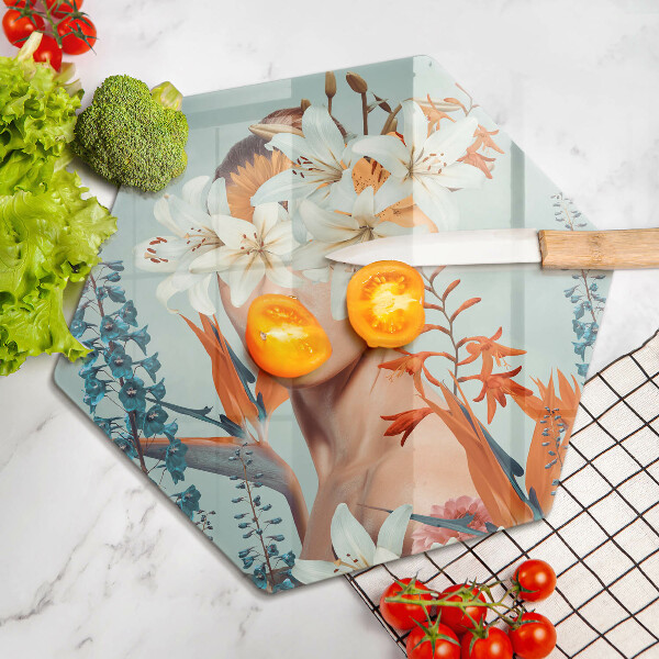 Tábua de corte Mulher em Flores