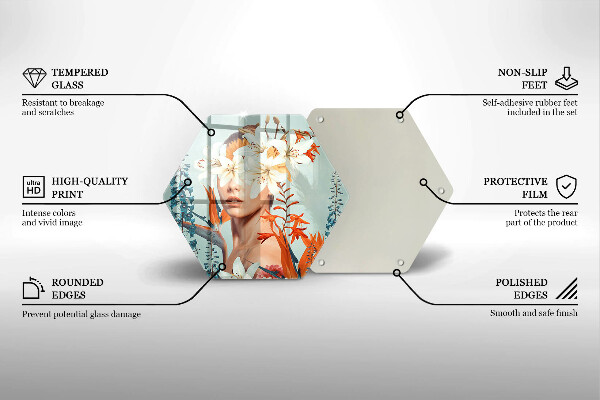 Tábua de corte Mulher em Flores