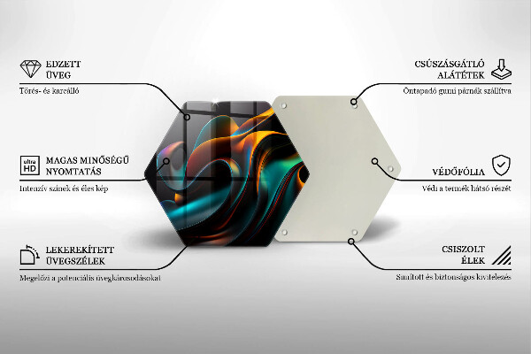 Tábua de cortar alimentos Abstração colorida