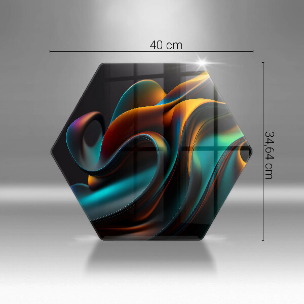 Tábua de cortar alimentos Abstração colorida