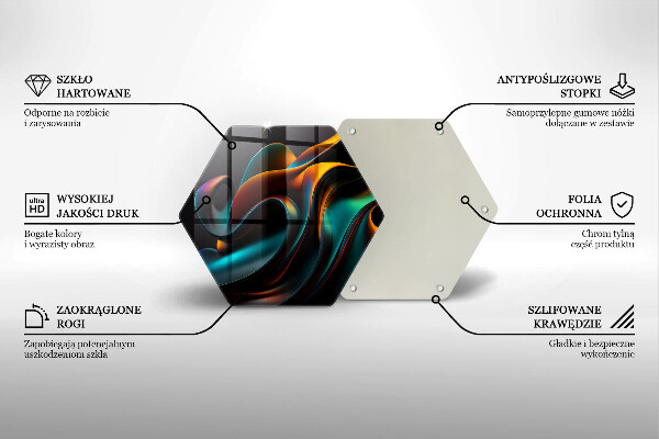 Tábua de cortar alimentos Abstração colorida