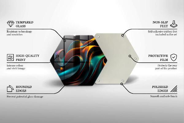 Tábua de cortar alimentos Abstração colorida