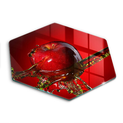 Tábua corte Maçã na água