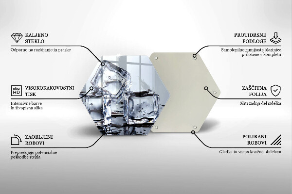 Tábua de cortar alimentos Cubos de gelo