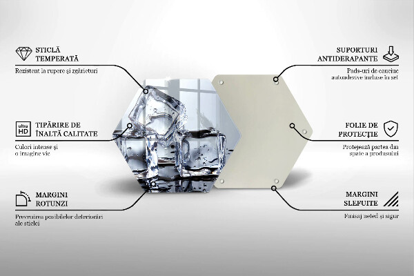 Tábua de cortar alimentos Cubos de gelo