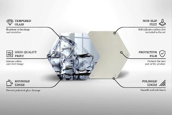 Tábua de cortar alimentos Cubos de gelo