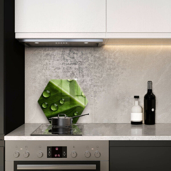 Tábua de cortar de vidro Orvalho e folha da natureza