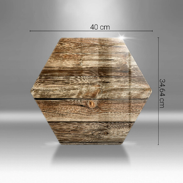 Tábua de cortar de vidro Textura de prancha de madeira