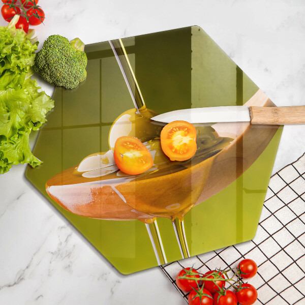 Tábua de cortar alimentos Azeite e azeitonas