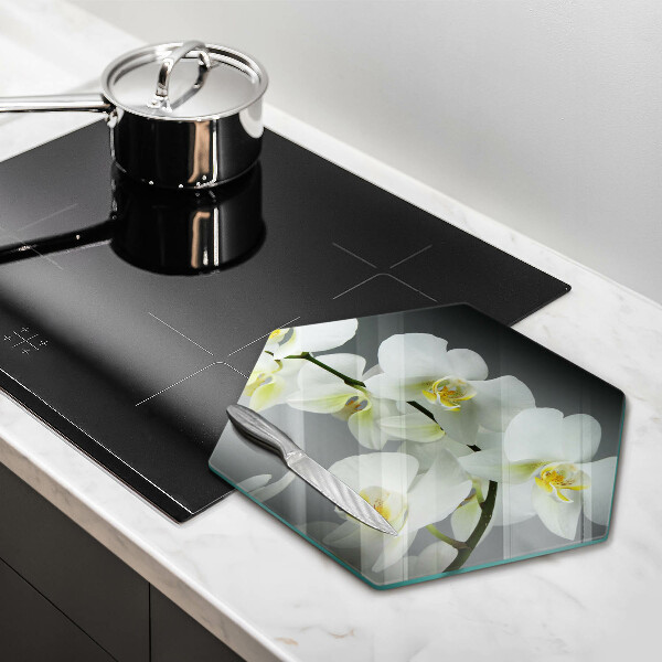 Tábua de cortar Flores de orquídea branca