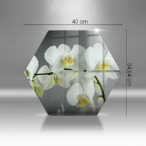 Tábua de cortar Flores de orquídea branca