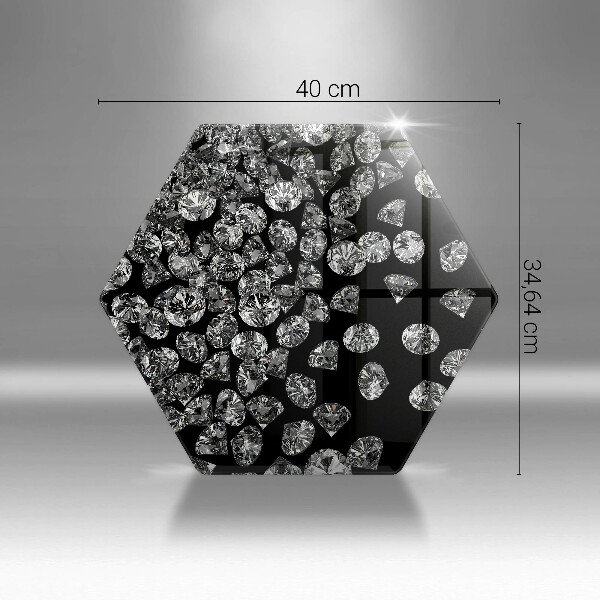 Tábua de cortar de vidro Diamantes brilhantes