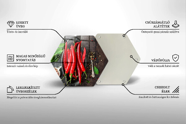 Tábua para corte Pimentas vermelhas