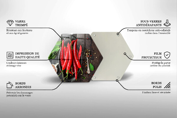 Tábua para corte Pimentas vermelhas