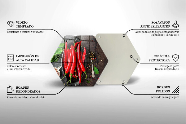 Tábua para corte Pimentas vermelhas