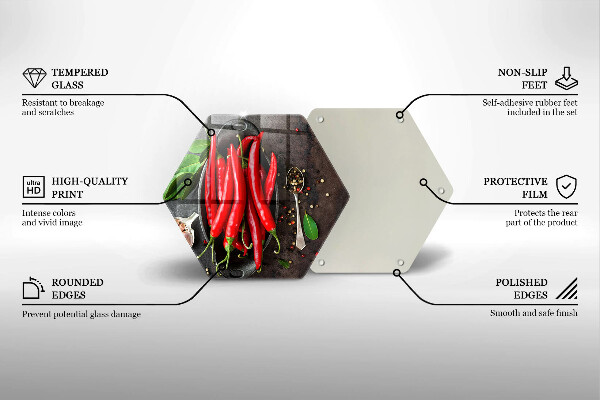 Tábua para corte Pimentas vermelhas