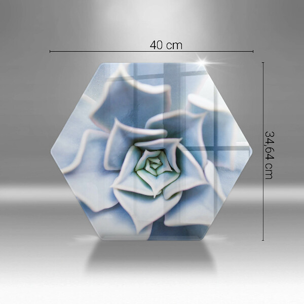 Tábua de vidro planta de flor