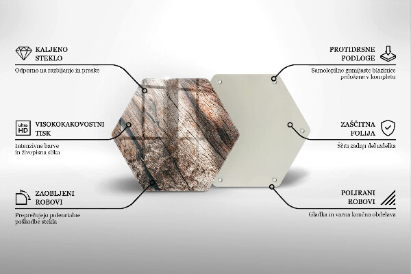 Tábua de cortar de vidro Estrutura de madeira