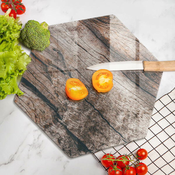 Tábua de cortar de vidro Estrutura de madeira