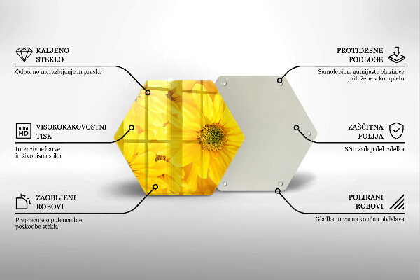 Tábua para cozinha Pétalas de flores