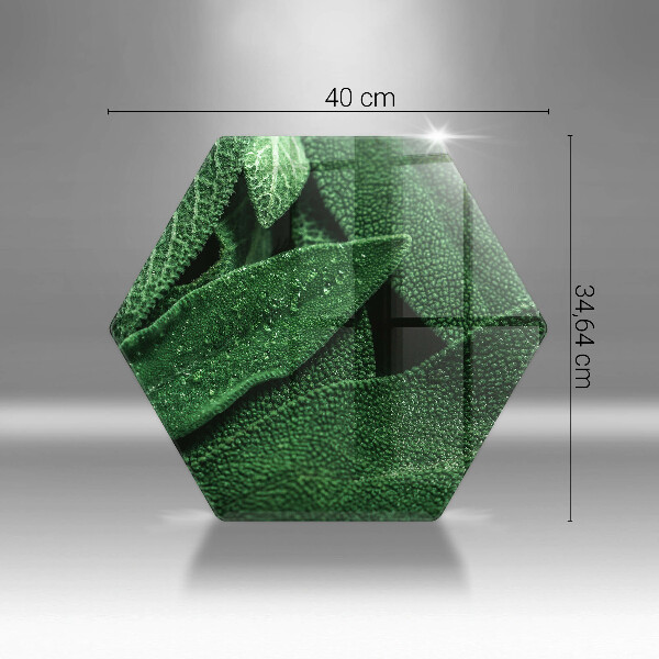 Tábua de corte de vidro As folhas da planta