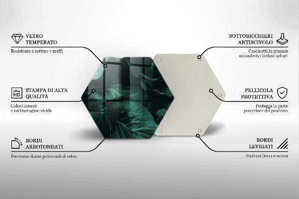 Tábua para corte Folhas escuras selvagens