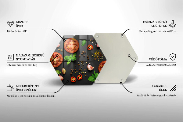 Tábua para cozinha Tomates e especiarias