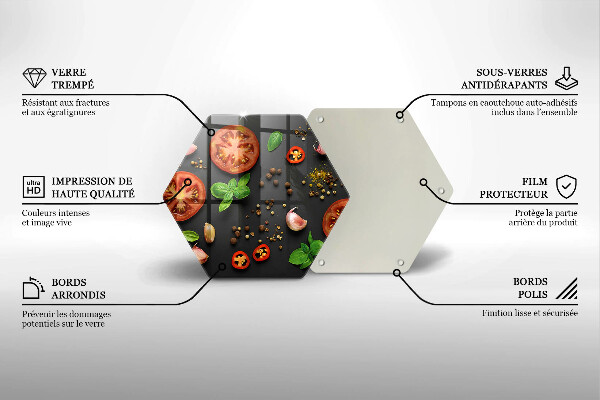 Tábua para cozinha Tomates e especiarias
