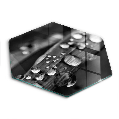 Tábua para cozinha Gotas de orvalho nas folhas