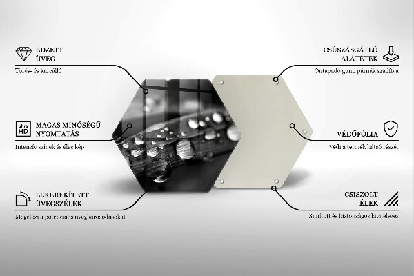 Tábua para cozinha Gotas de orvalho nas folhas