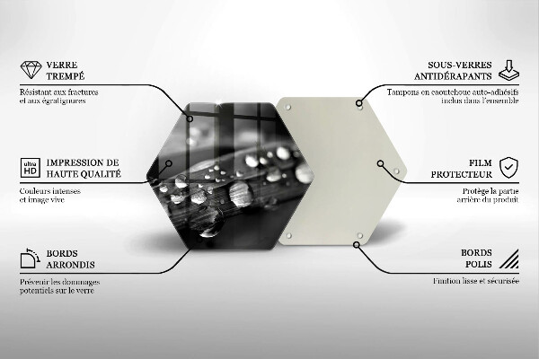 Tábua para cozinha Gotas de orvalho nas folhas