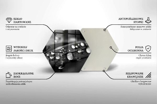 Tábua para cozinha Gotas de orvalho nas folhas