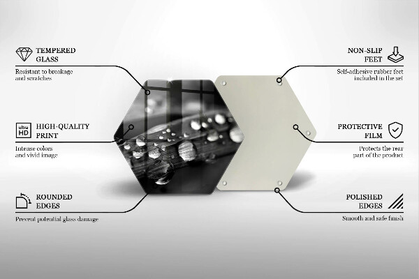 Tábua para cozinha Gotas de orvalho nas folhas