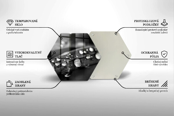 Tábua para cozinha Gotas de orvalho nas folhas