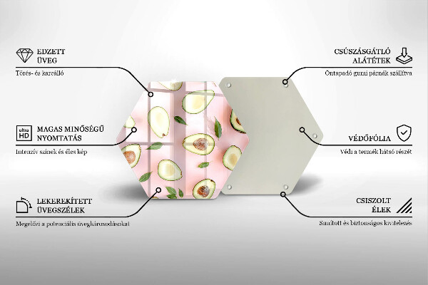 Tábua para cozinha Padrão de abacate
