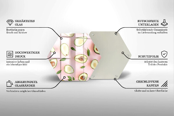 Tábua para cozinha Padrão de abacate