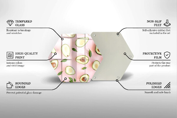 Tábua para cozinha Padrão de abacate