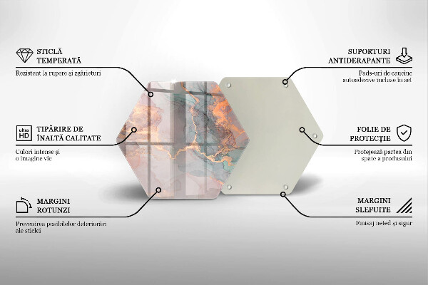 Tábua de cortar alimentos Mármore com ouro