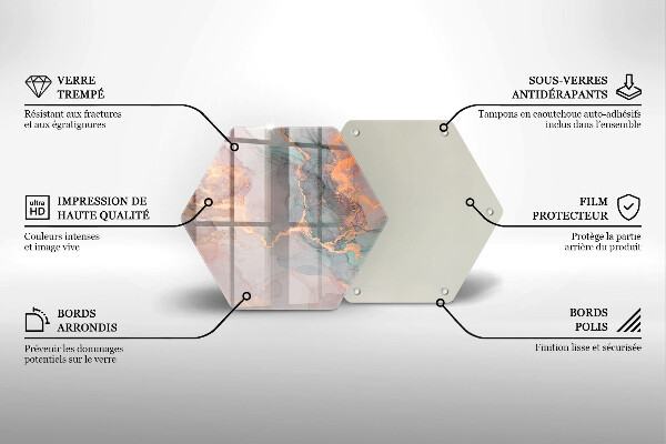 Tábua de cortar alimentos Mármore com ouro