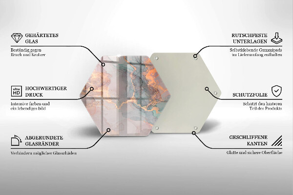 Tábua de cortar alimentos Mármore com ouro