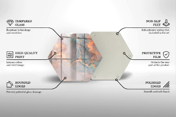 Tábua de cortar alimentos Mármore com ouro