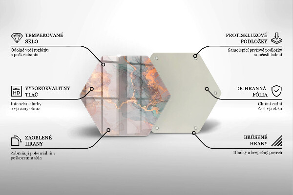 Tábua de cortar alimentos Mármore com ouro