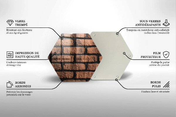 Tábua para cozinha Parede de tijolos