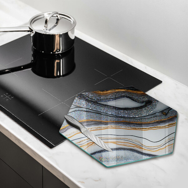 Tábua para corte pedra com ouro